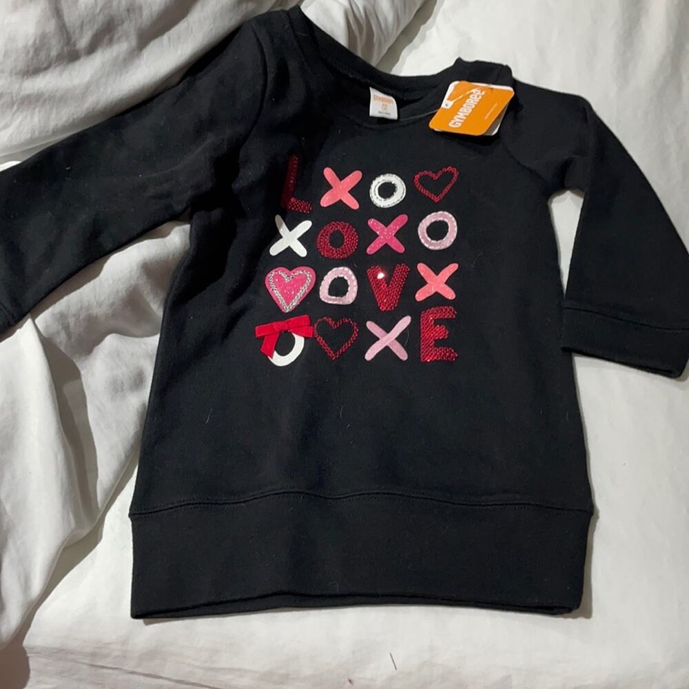 Gymboree 4 black ❌⭕️ sweatshirt NWT